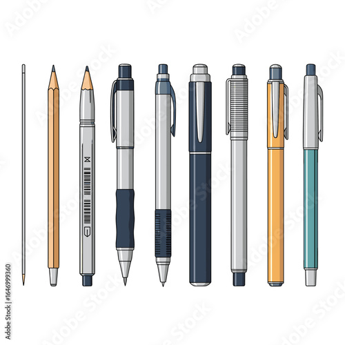 A collection of diverse writing implements showcasing various designs and materials for everyday use