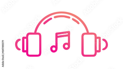 Headphones music note audio listening sound entertainment technology device dj headset podcast 100 characters