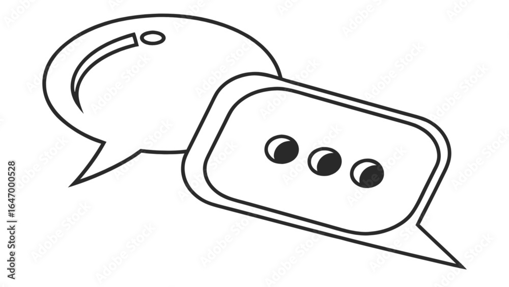 Chat bubble vector graphic for message conversation communication and social media marketing design element Chat bubble vector graphic for message conversation communication and social media marketing design element