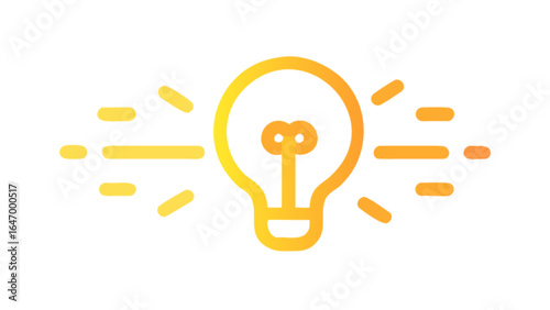 Lightbulb idea innovation inspiration creative thinking solution vector icon graphic design illustration