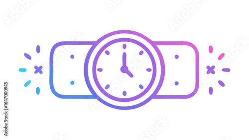 Wristwatch time clock accessory vector illustration for fashion and time management needs design element