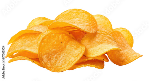 Isolated Stack of Potato Chips