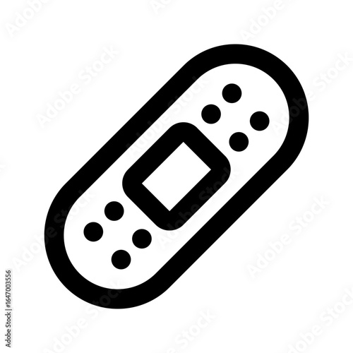 band aid line icon