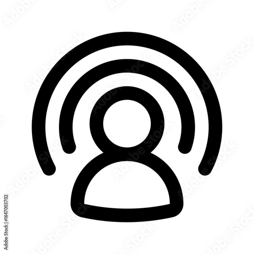 influencer line icon