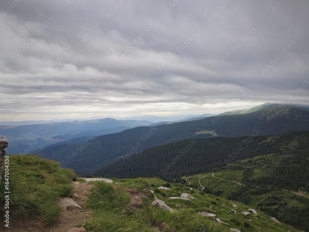 Obraz premium mountain landscape with clouds