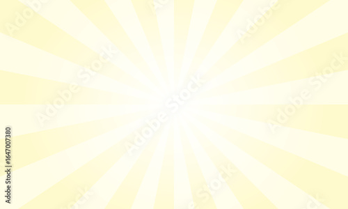 Lemon Chiffon White Sunburst Background with Radiating Lines and Texture. Radiant sun rays background. Sun ray vector background. Radial beam sunrise or sunset light retro background.