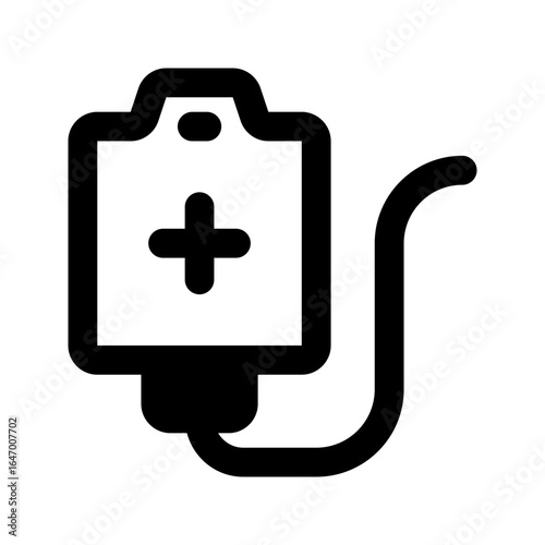 blood bag line icon