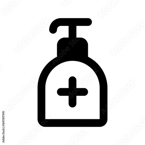 hand sanitizer line icon