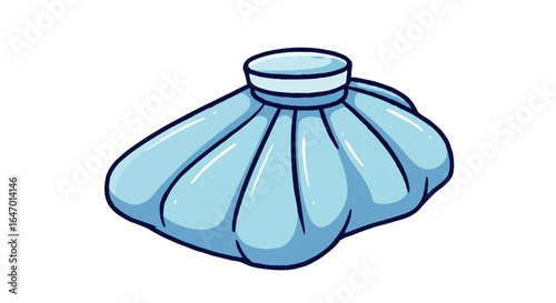 Cartoon Light Blue Ice Pack with Pleats