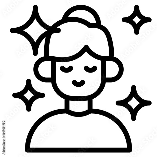 Skincare avatar icon vector illustration	