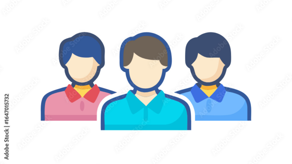 Team members group icon vector illustration for business avatar and social network profile design element Team members group icon vector illustration for business avatar and social network profile design element