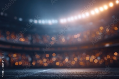 Stadium interior, blurred view