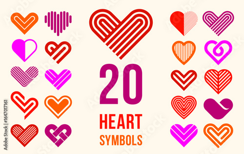 Hearts geometric linear log...