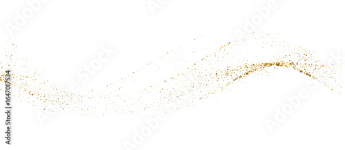 Abstract shiny gold glitter particles design element