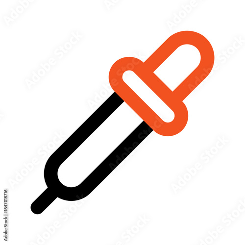 pipette outline color icon