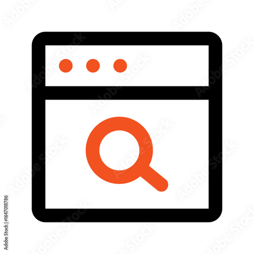 search engine outline color icon