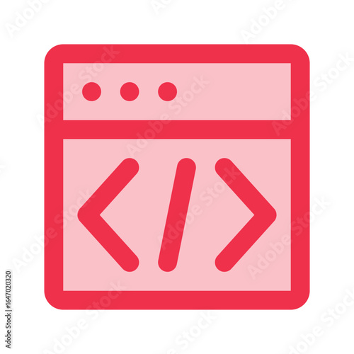 coding outline color icon