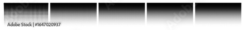 Halftone Dot Gradients Bars – Monochrome Pattern Set