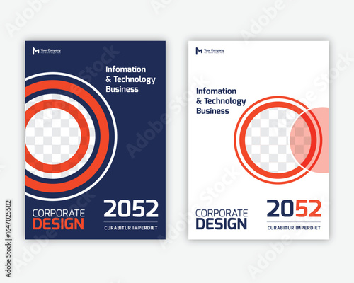 Business Report Cover Template – Geometric Layout
