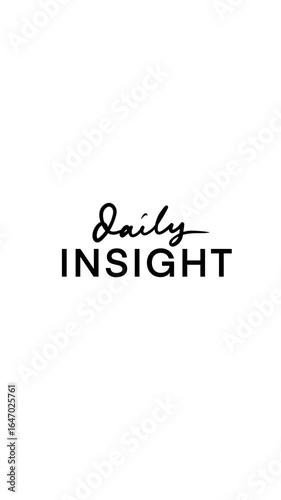 Daily Insight Text Animation | Motion Graphics Typography for News, Business Tips, Education, Vlog Intro, Social Media Content and Informative Video Titles