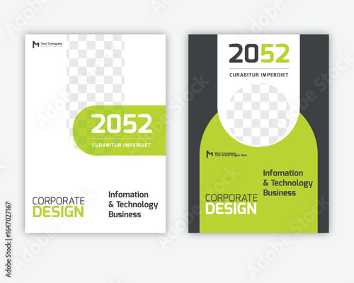 Corporate business book cover design template

