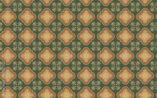 decoration sameless pattern png file fore background or wallpaper, Decorarive wallpaper green and orange, Seamless Pattern for wall.
