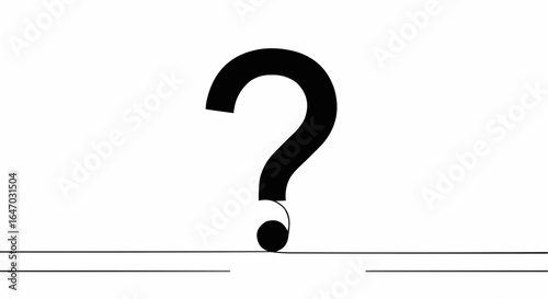 A simple yet intriguing image of a question mark. 