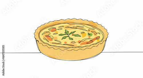A freshly baked quiche, a delightful culinary creation.