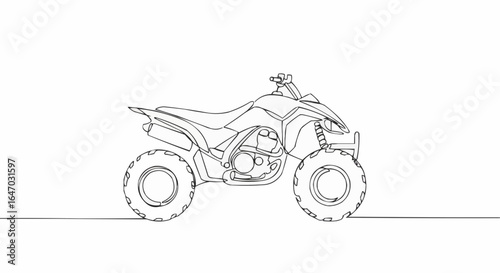 A single-line illustration of a quad bike.