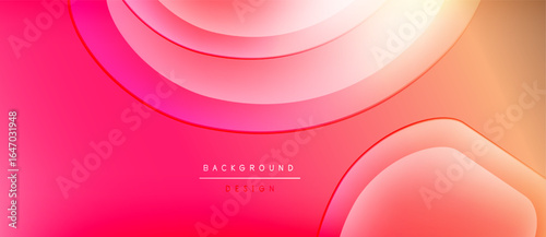 Abstract gradient background. Smooth flowing shapes create modern design. Pink, orange hues dominate visual space. Minimalist aesthetic.