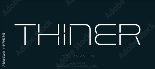 Thiner  alphabet small lettering a to z font family