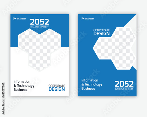 Business book cover design template in a4brochure annual report magazine poster
