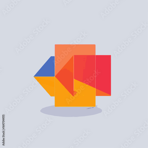 Free Download art of three overlapping cubes in vibrant  colors - GFXLoad