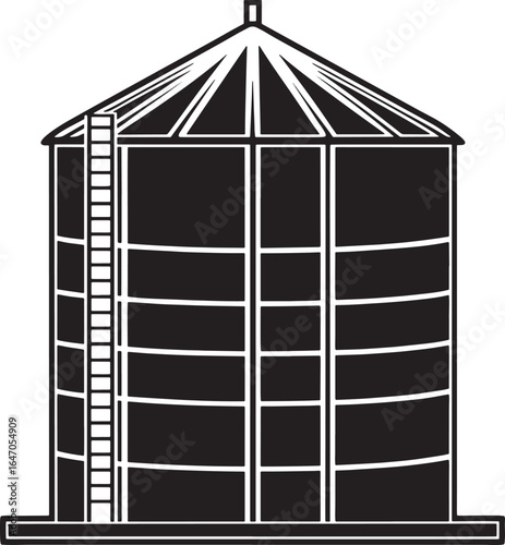 Agriculture Silo Vector Icon