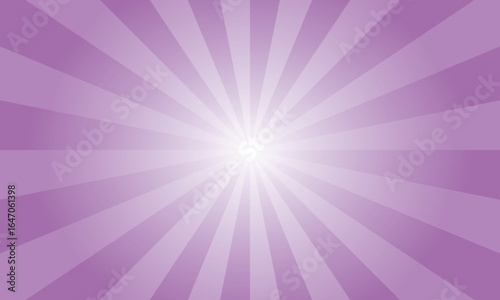 Sunset Purple Sunburst Background. Abstract Violet Color Rays Texture Background. Sunburst Background with Rays. Vector Illustration.