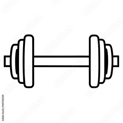 Minimal Gym Weight Outline Design