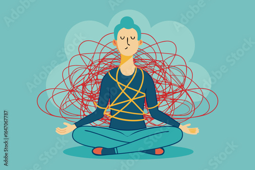 Find inner peace through meditation, calm the mind, and reduce anxiety, mental health, wellness, mindfulness