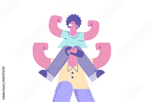 Happy fathers day celebration concept