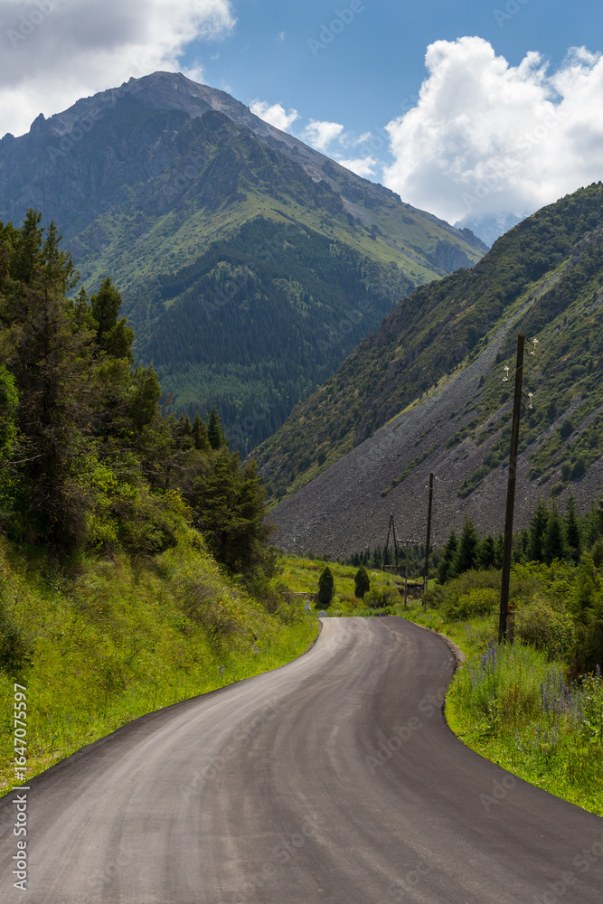 Fototapeta premium The Ala-Archa Nature Park in Kyrgyzstan