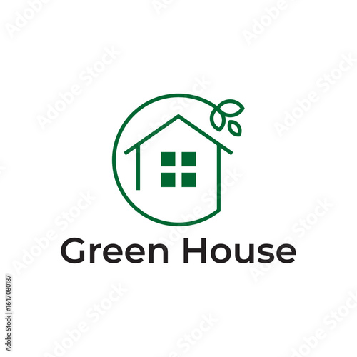 Futuristic Greenhouse Icon with Eco Farming and Smart Tech