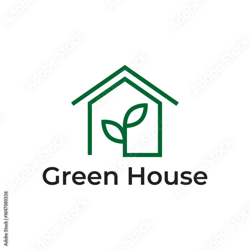 Futuristic Greenhouse Icon with Eco Farming and Smart Tech