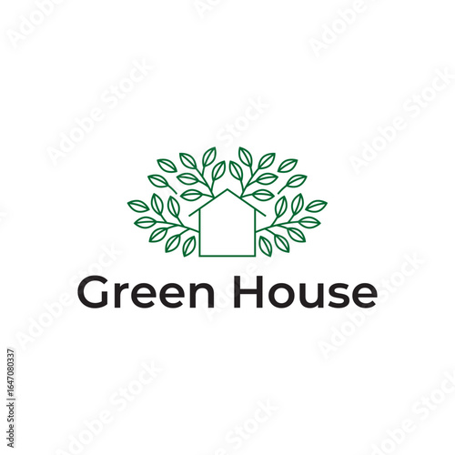 Futuristic Greenhouse Icon with Eco Farming and Smart Tech