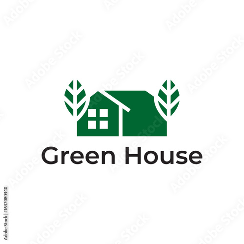 Futuristic Greenhouse Icon with Eco Farming and Smart Tech
