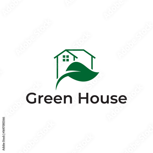 Futuristic Greenhouse Icon with Eco Farming and Smart Tech
