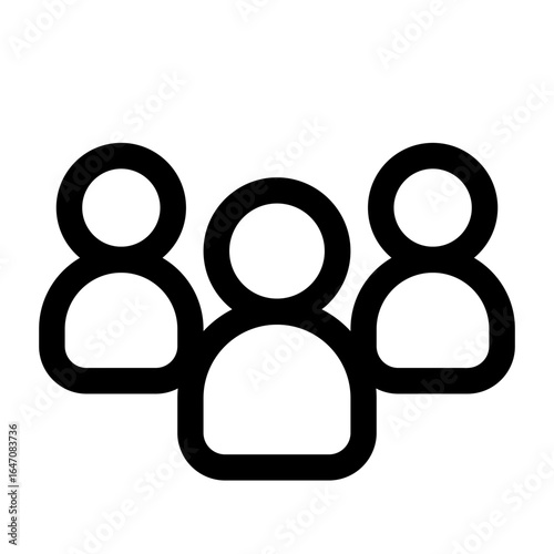 Three Black Person Icons