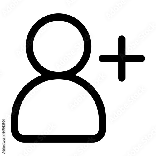 Social Media Add User Icon Set