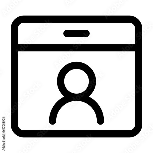 Profile Identification Card Icon