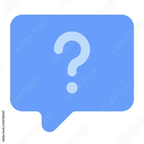 Question Mark Icon in Rounded Speech Bubble