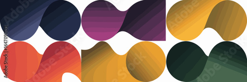 Chaotic duo-tone abstract blob set with vibrant overlapping shapes – Great for editorial layouts, tech branding, or digital art applications