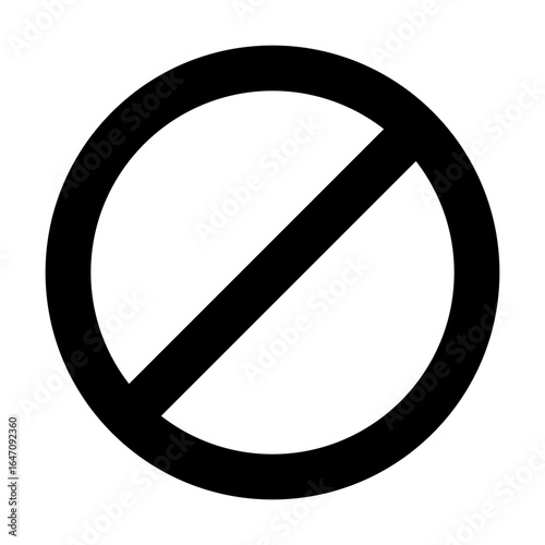 Circular Prohibition Icon
